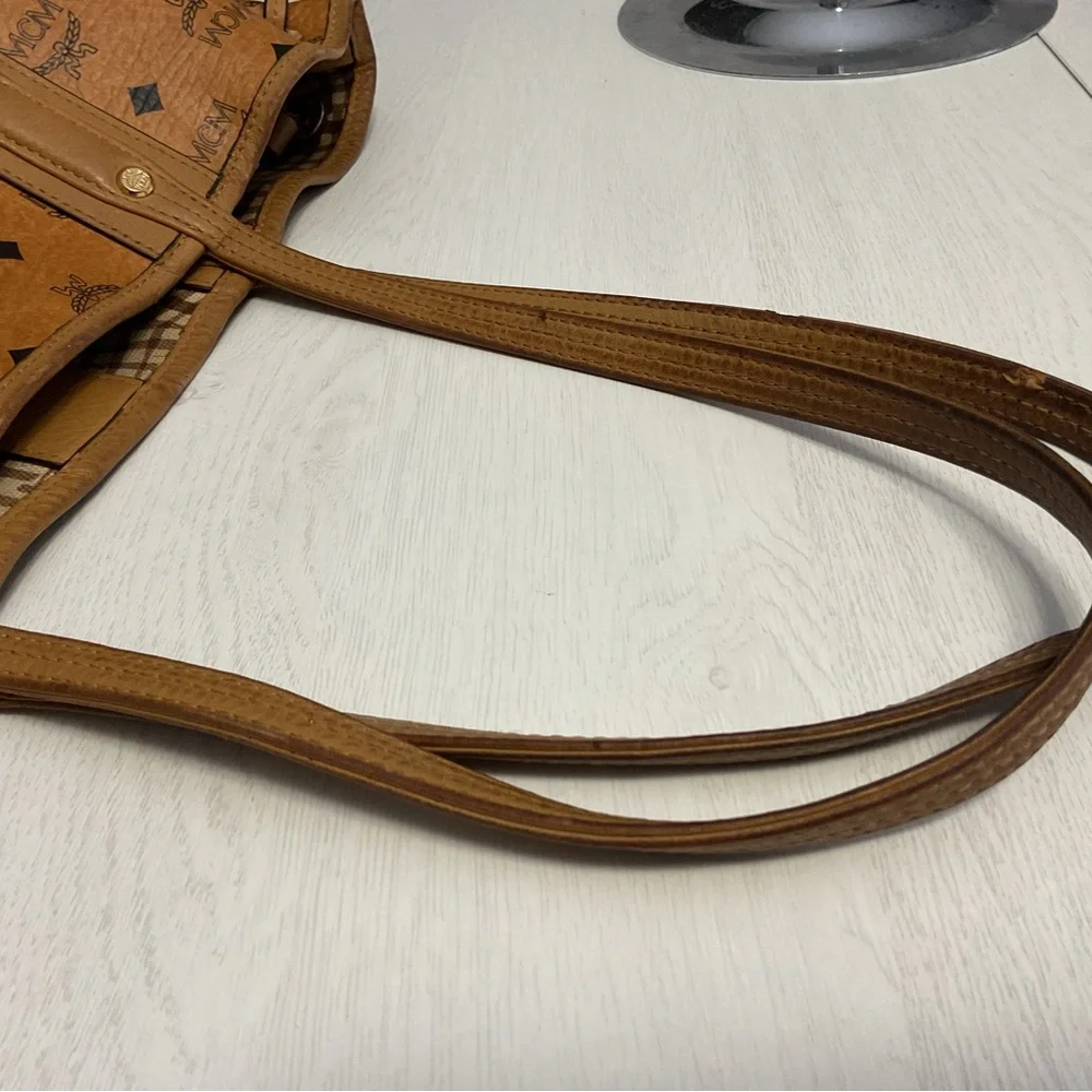 MCM Cognac Visetos Tote Bag - Picture 12 of 16